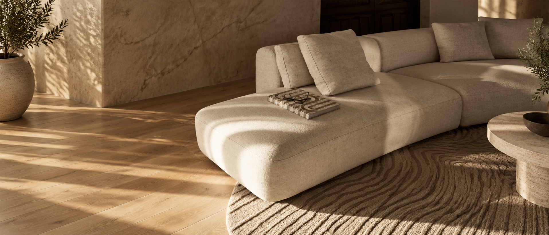 Natural home styling and woven details
