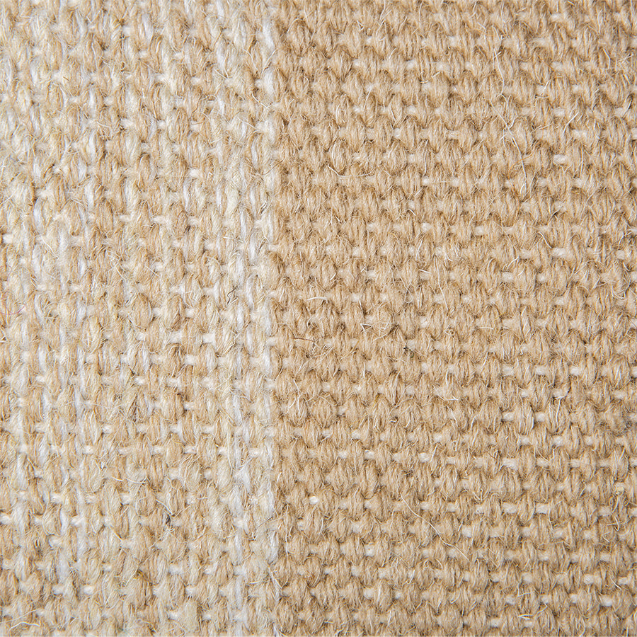 Hand woven wool lumbar pillow - Camel - Image 3